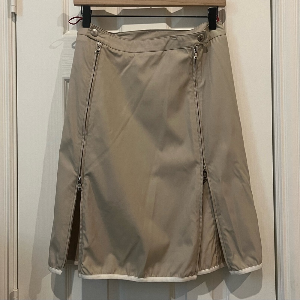 Prada Beige A-Line Skirt
